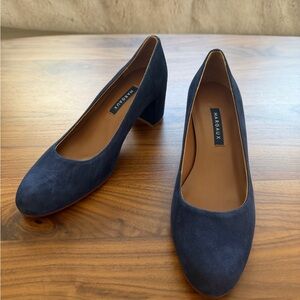 Margaux Classic Deep Blue Suede Heels